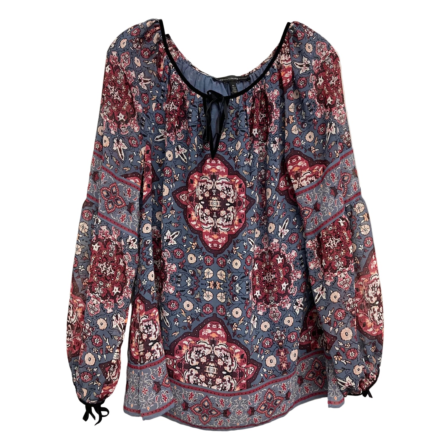 Top Ls By White House Black Market In Blue & Red, Size:L
