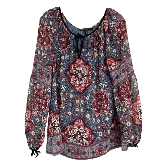 Top Ls By White House Black Market In Blue & Red, Size:L