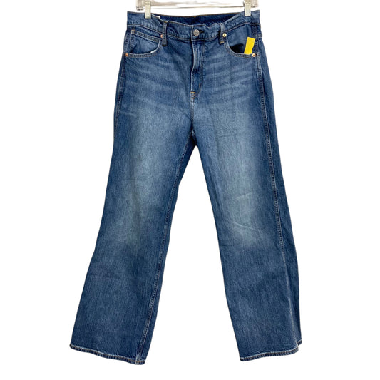 Jeans Wide Leg By Gap In Blue Denim, Size:14