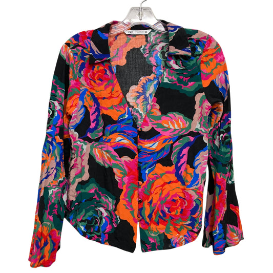Top Ls By Zara In Floral Print, Size:M
