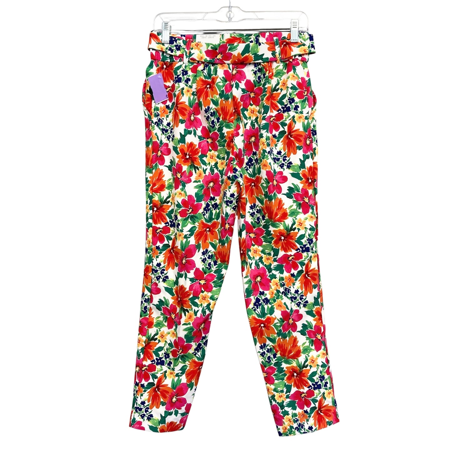 Pants Cropped By Jules & Leopold In Floral Print, Size:0