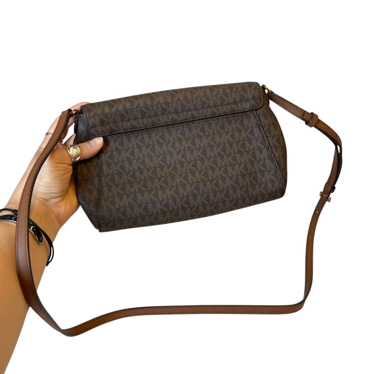 Crossbody Designer By Michael Kors In Brown, Size:Small