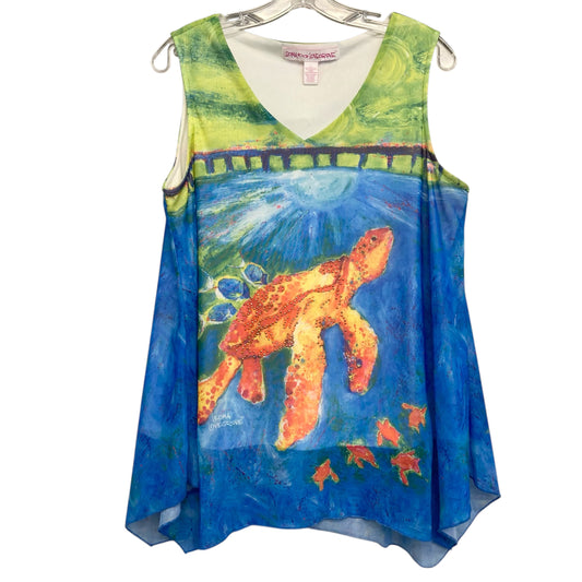 Top Sleeveless By Leoma Lovegrove In Multi, Size:L