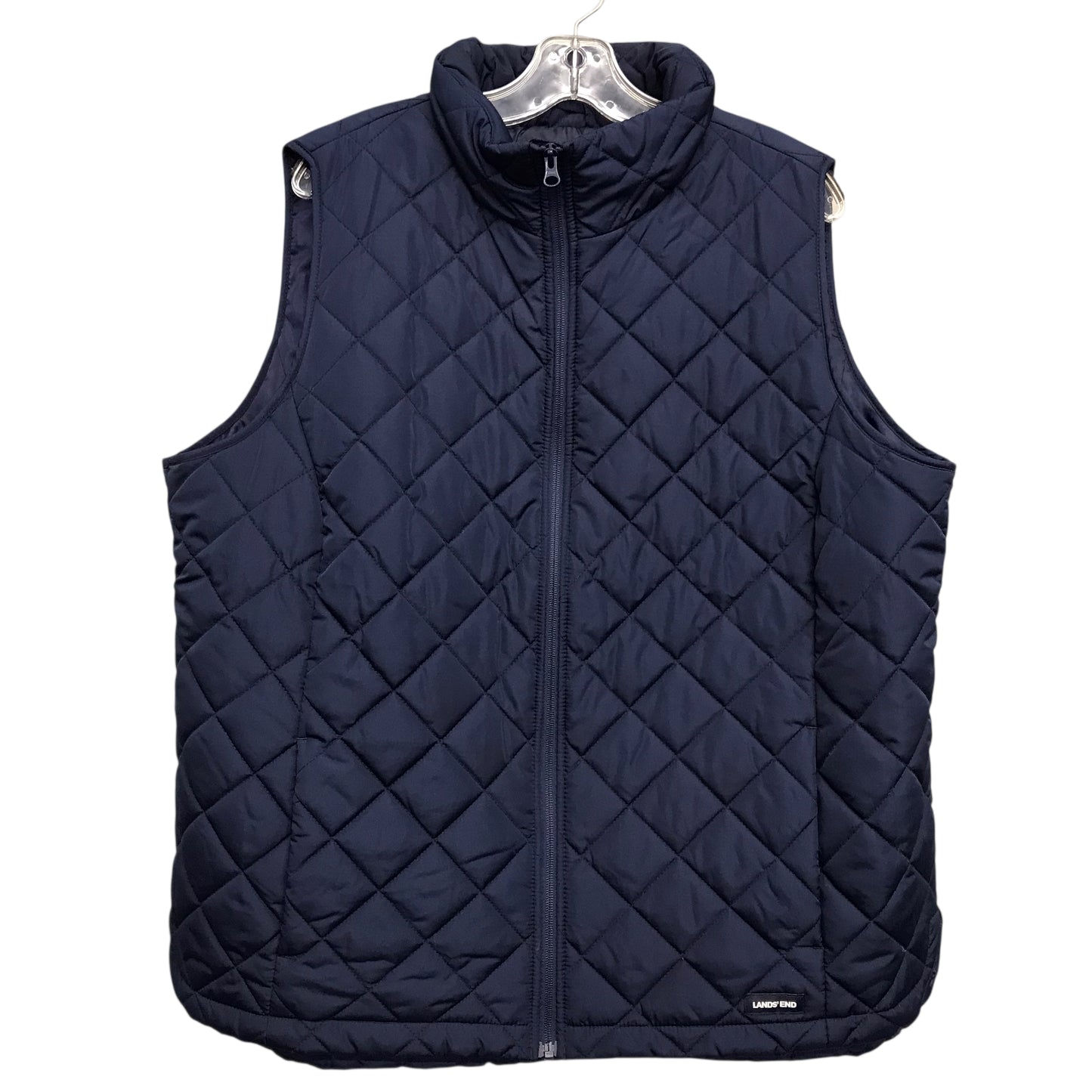 Vest Puffer & Quilted By Lands End In Navy, Size:1X