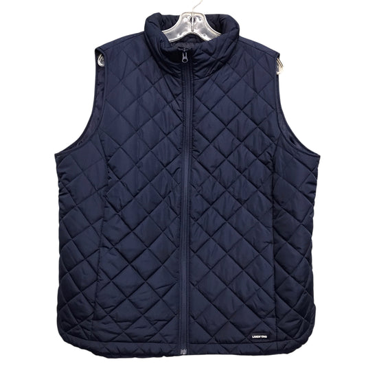 Vest Puffer & Quilted By Lands End In Navy, Size:1X