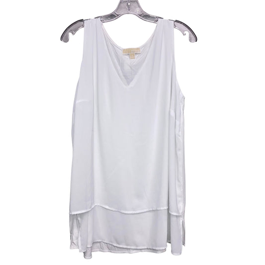 Top Sleeveless Designer By Michael Kors Collection In White, Size:1X