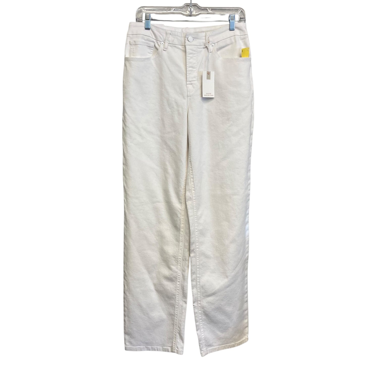 Jeans Wide Leg By Good American In White Denim, Size:6