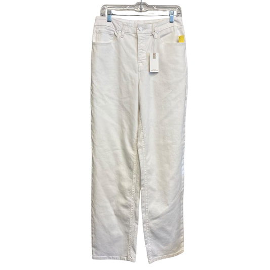 Jeans Wide Leg By Good American In White Denim, Size:6
