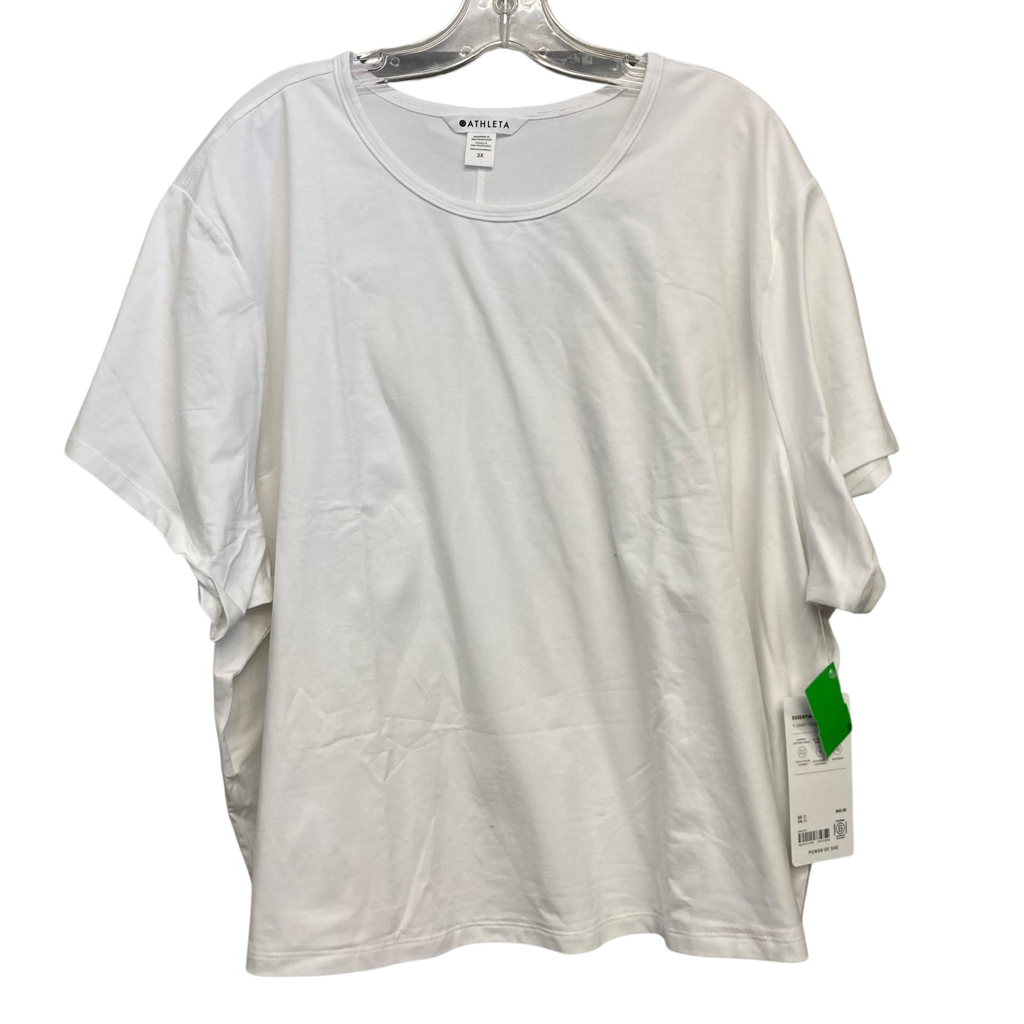 Athletic Top Ss By Athleta In White, Size:3X