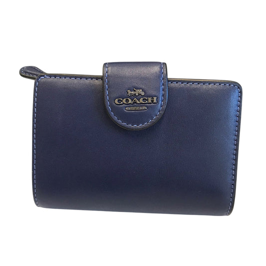Wallet Designer By Coach In Blue, Size:Small