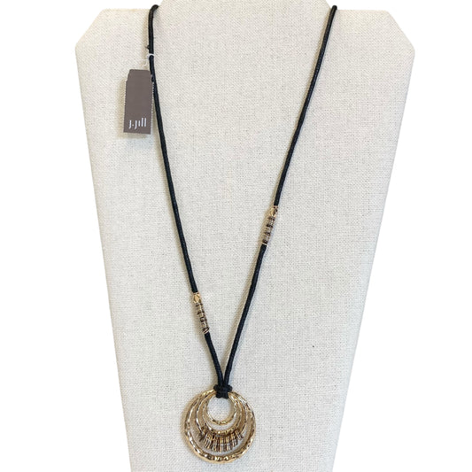 Necklace Lariat & Y-Drop By J. Jill In Black & Gold