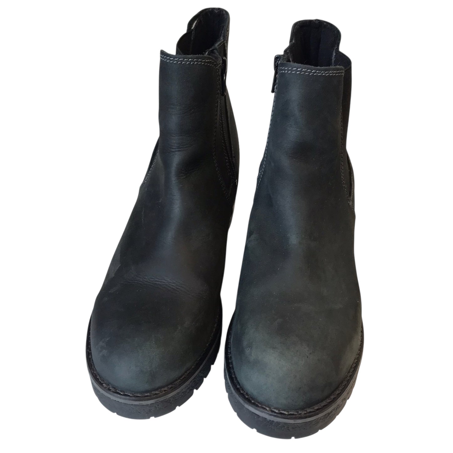 Boots Ankle Flats By Bos & Co In Black, Size:8.5