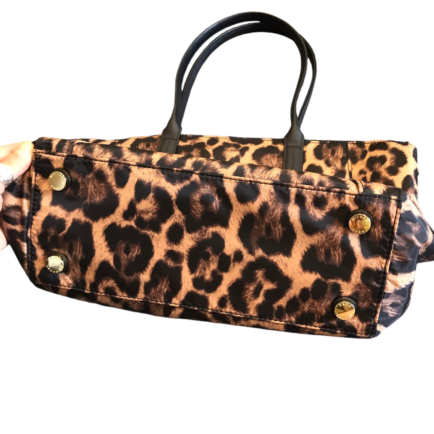 Handbag Designer By Michael Kors In Animal Print, Size:Large