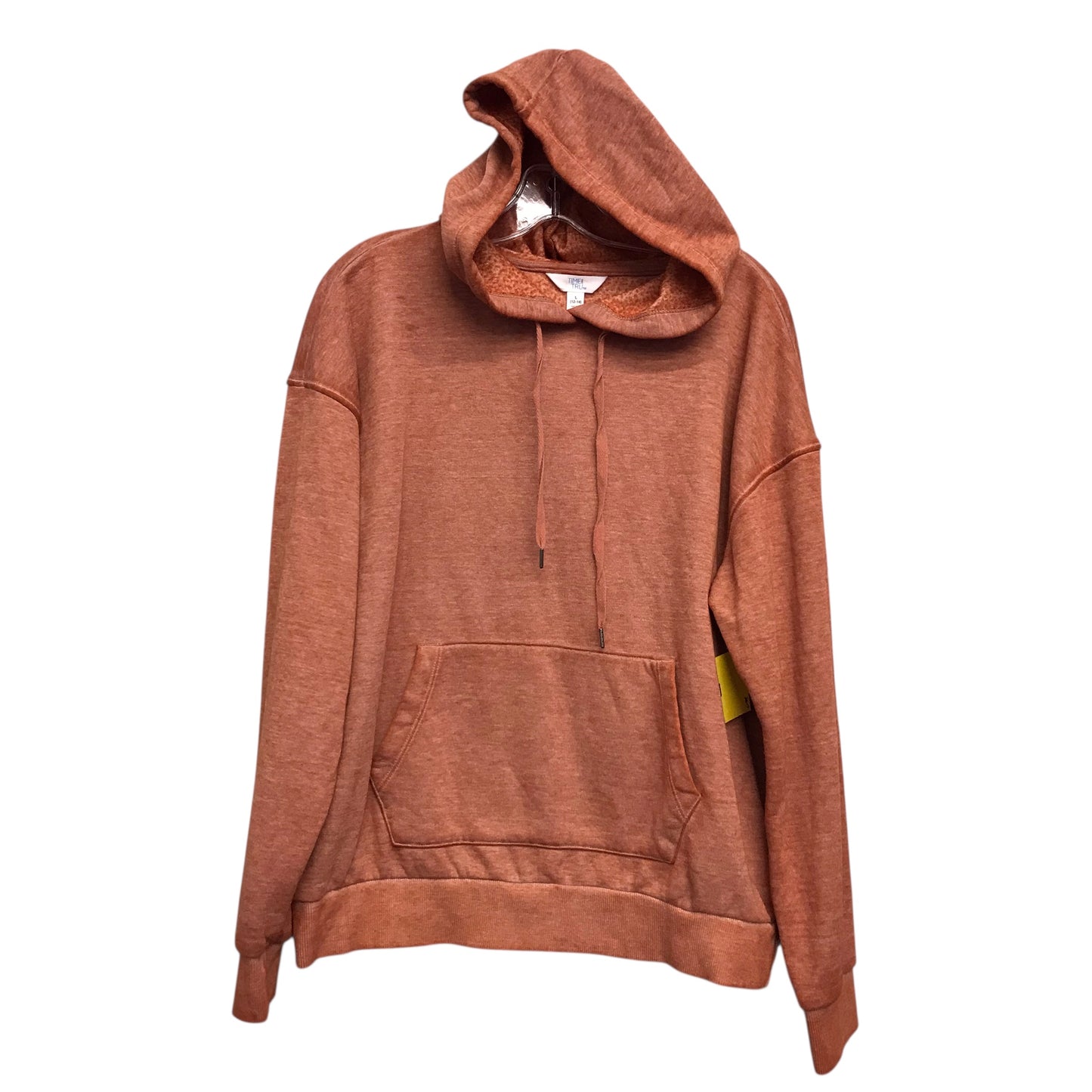 Sweatshirt Hoodie By Time And Tru In Orange, Size:L