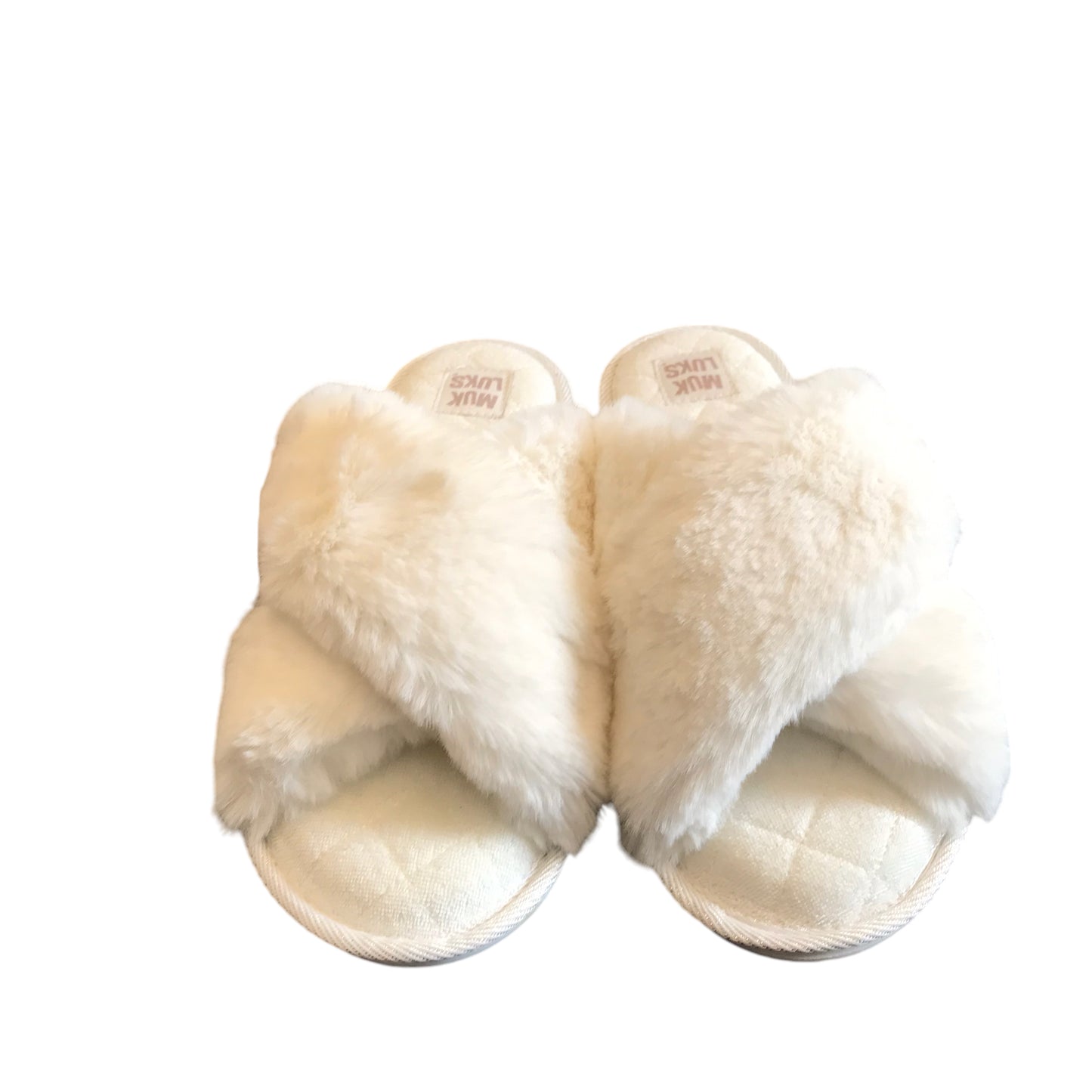 Slippers By Muk Luks In White, Size:7.5