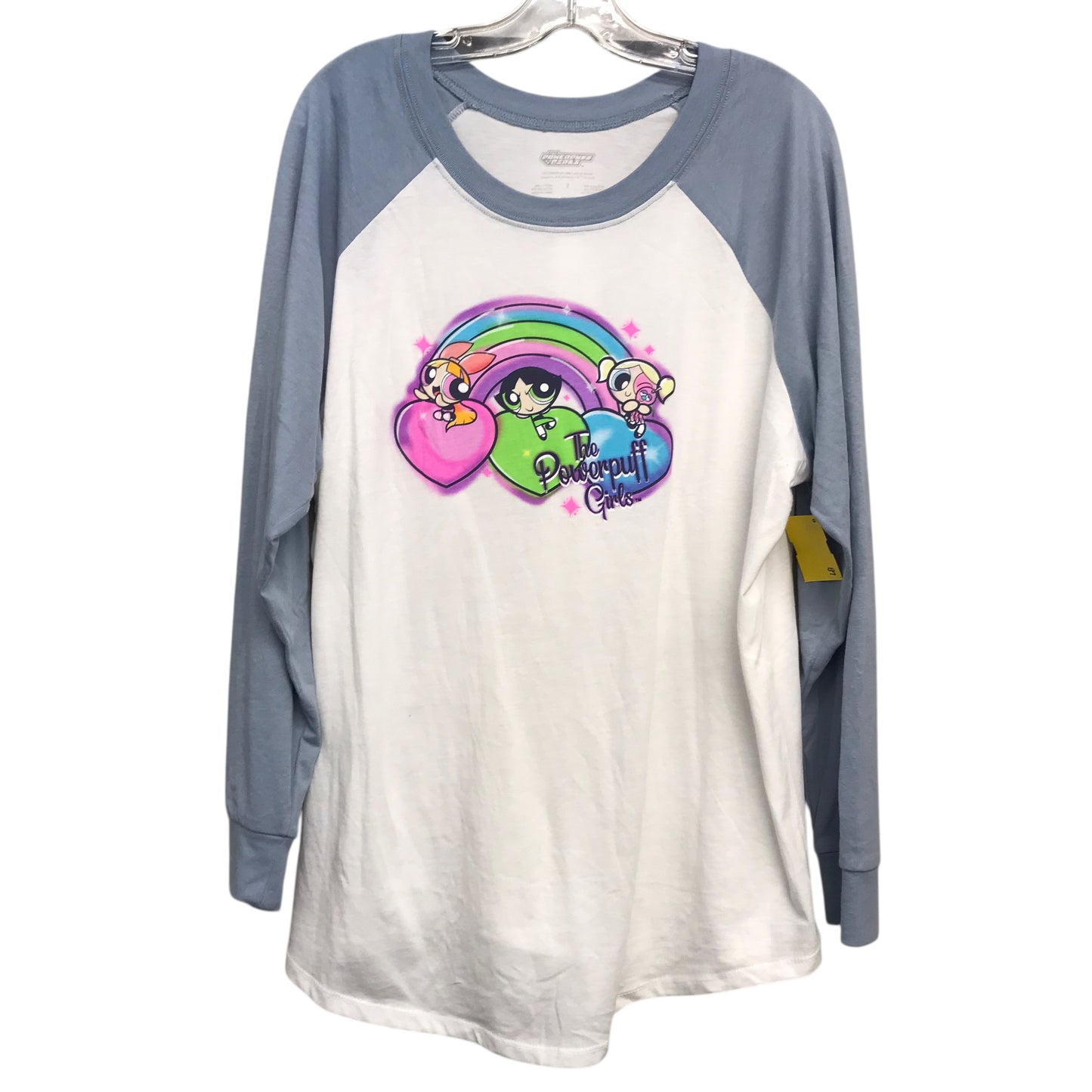 Top Ls In Blue & White, Size:2X