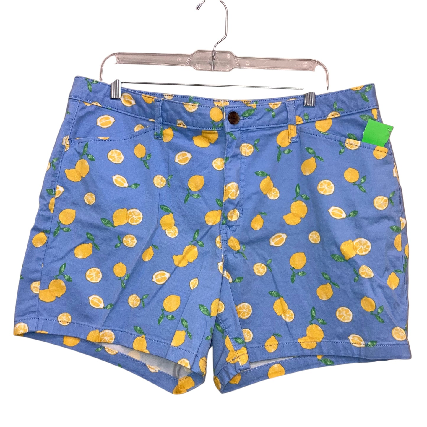 Shorts By St Johns Bay In Blue & Yellow, Size:16