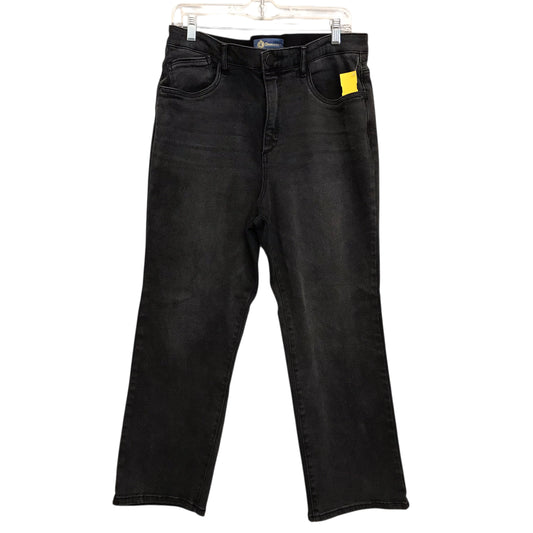 Jeans Flared By Democracy In Black Denim, Size:16