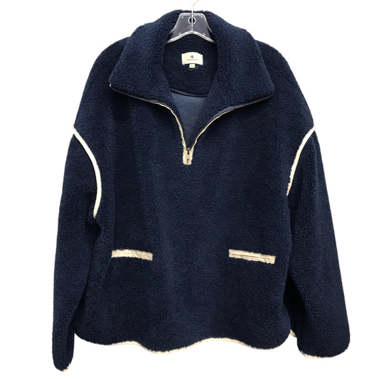 Jacket Faux Fur & Sherpa By Tuckernuck In Navy, Size:L