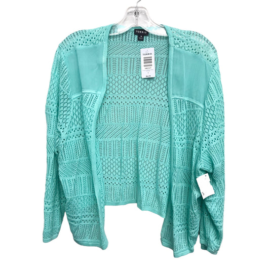 Cardigan By Torrid In Teal, Size:3X