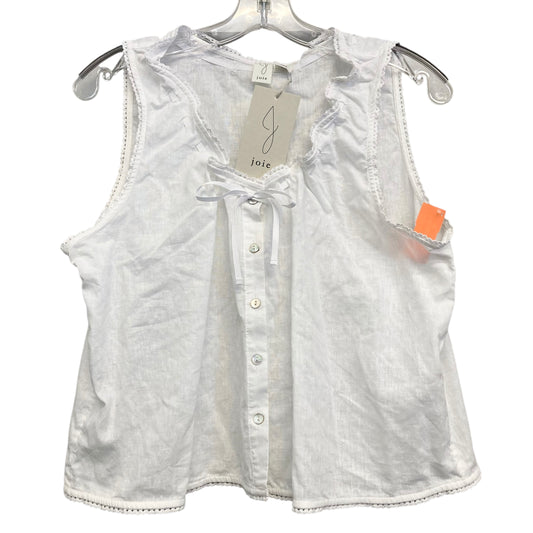 Top Sleeveless By Joie In White, Size:L