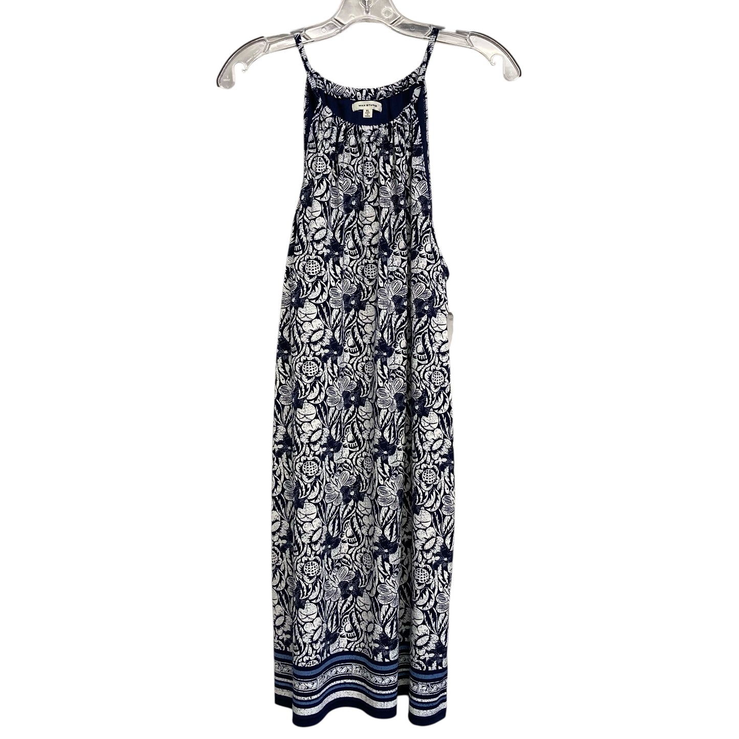 Dress Casual Short By Max Studio In Blue & White, Size:Xl