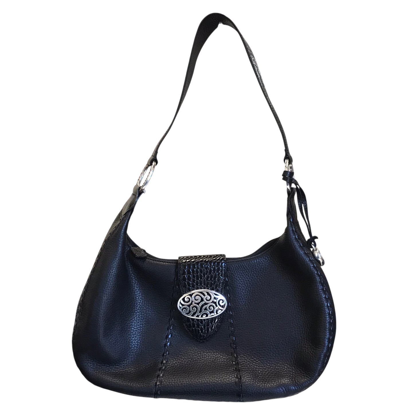 Handbag Leather By Brighton In Black, Size:Small