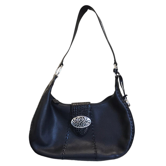 Handbag Leather By Brighton In Black, Size:Small