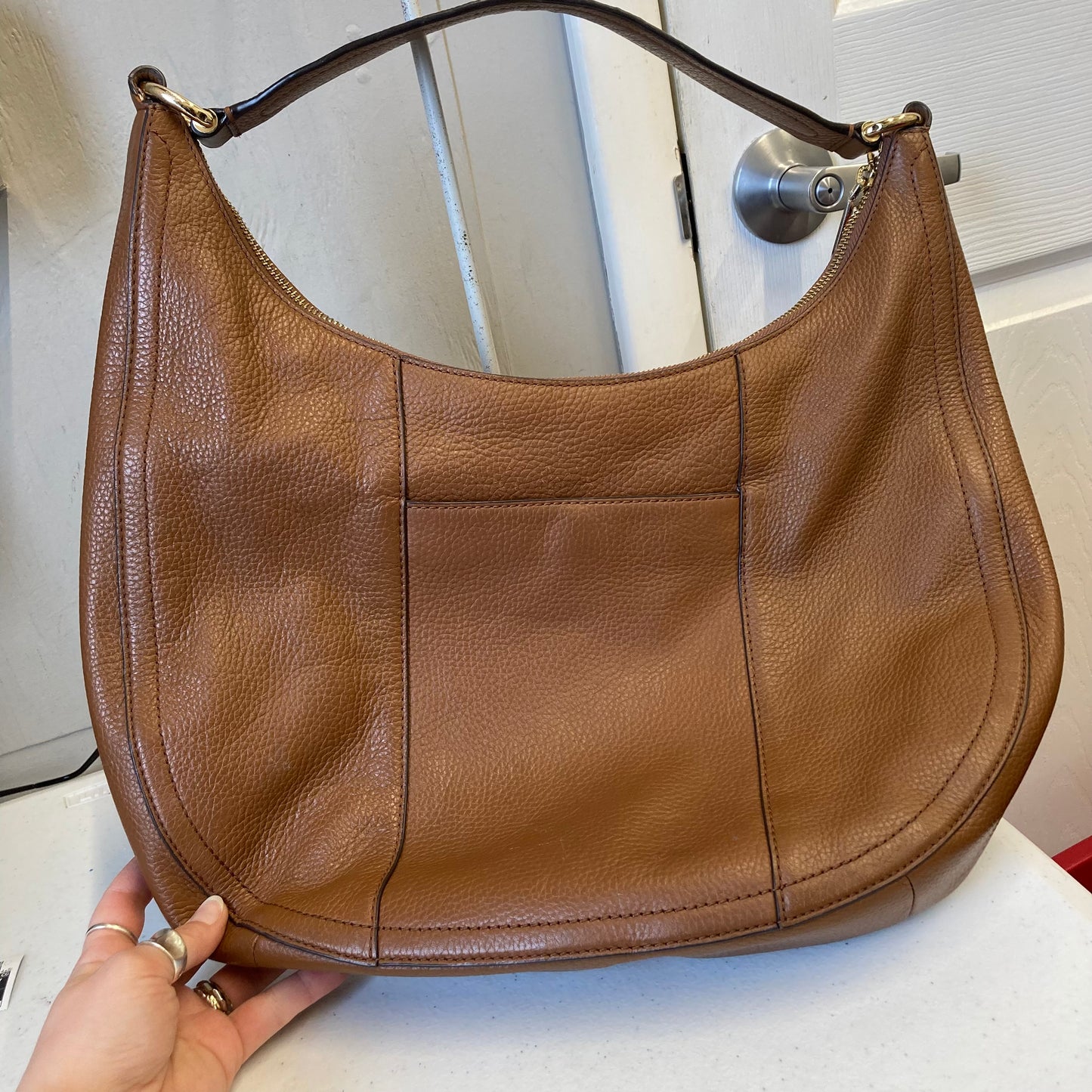Handbag Designer By Michael Kors In Brown, Size:Large