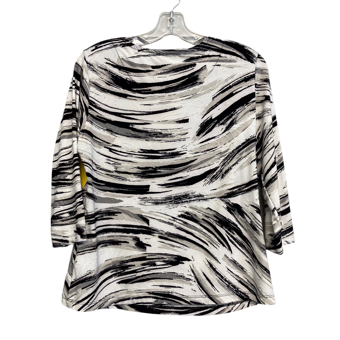 Top Ls By Jm Collections In Black & Cream, Size:Mp