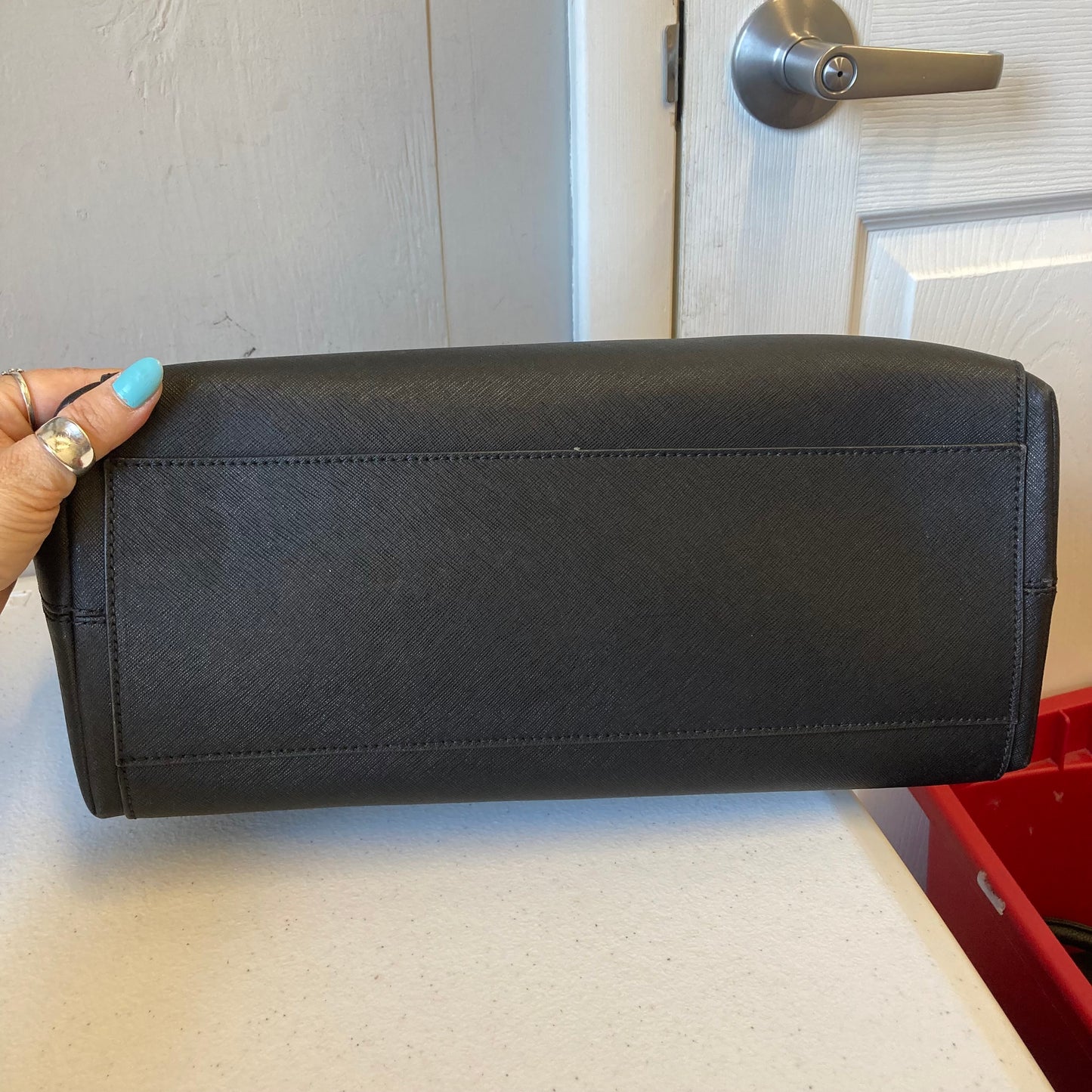 Handbag Designer By Kate Spade In Black & Pink, Size:Large