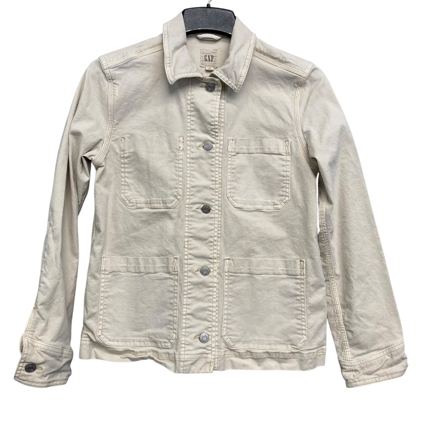 Jacket Denim By Gap In Tan, Size:S