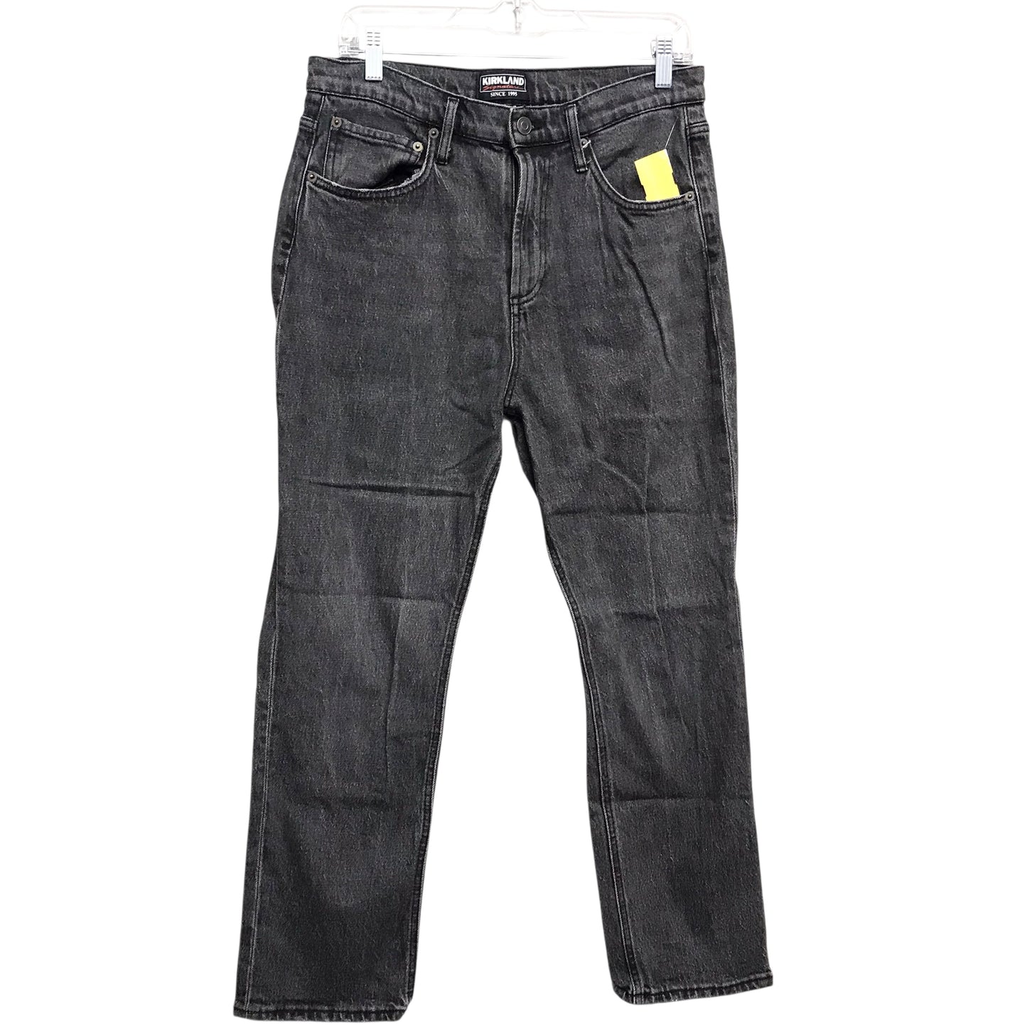 Jeans Straight By Kirkland In Black Denim, Size:8