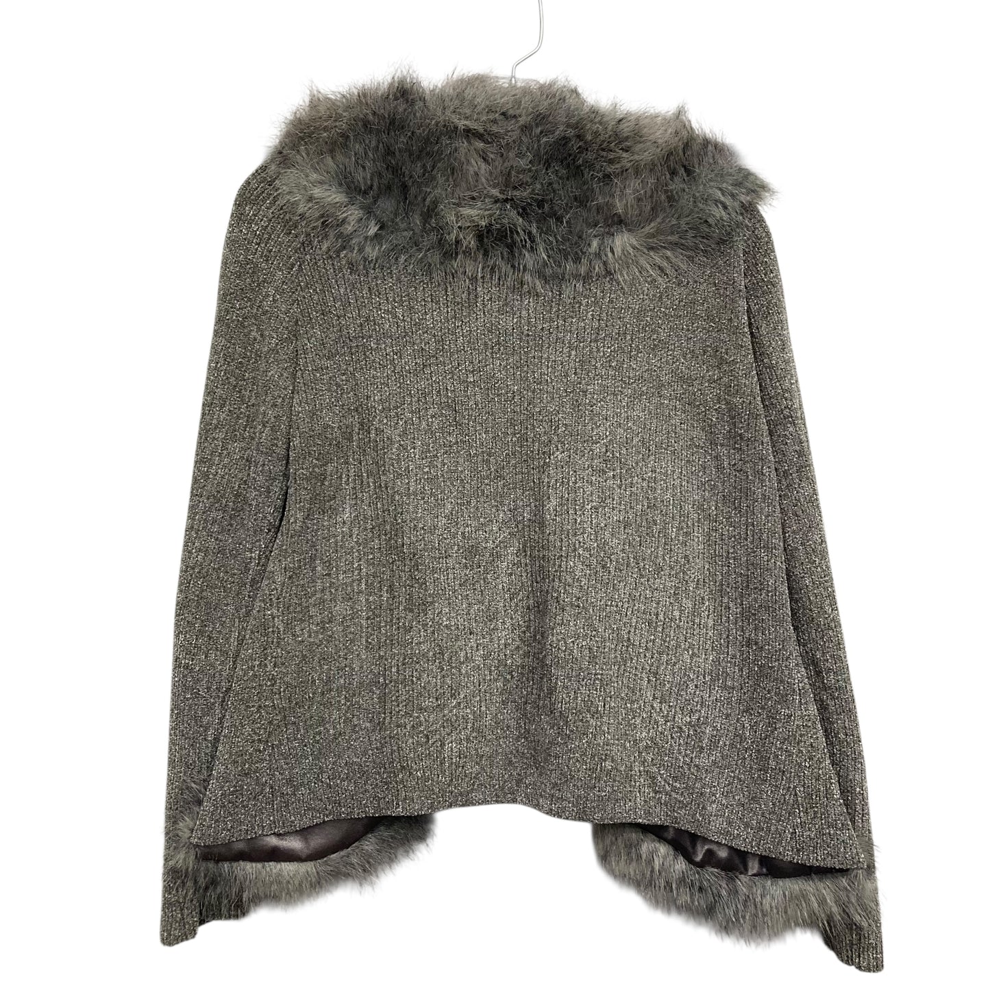 Sweater Cardigan By Lisa International In Taupe, Size:S