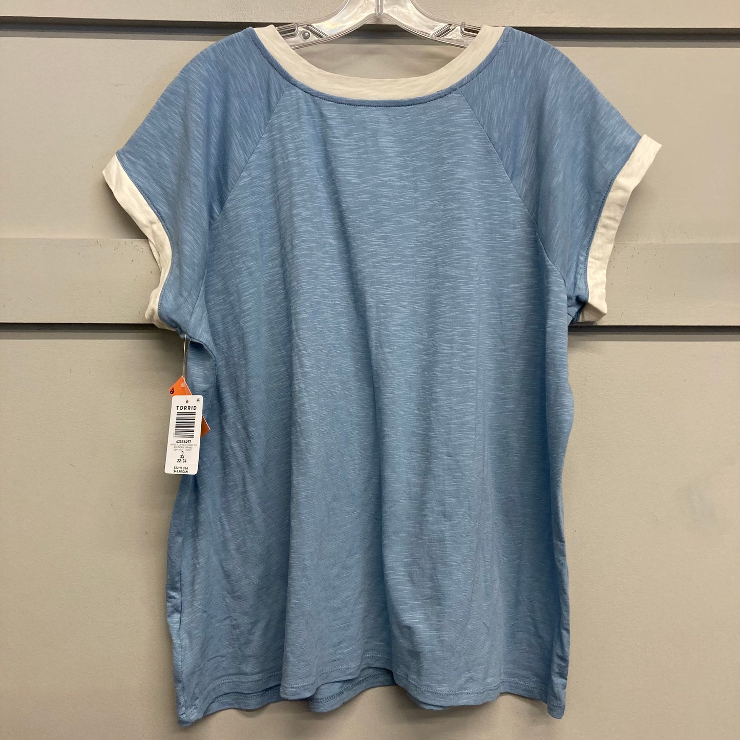Top Ss Basic By Torrid In Blue, Size:3X