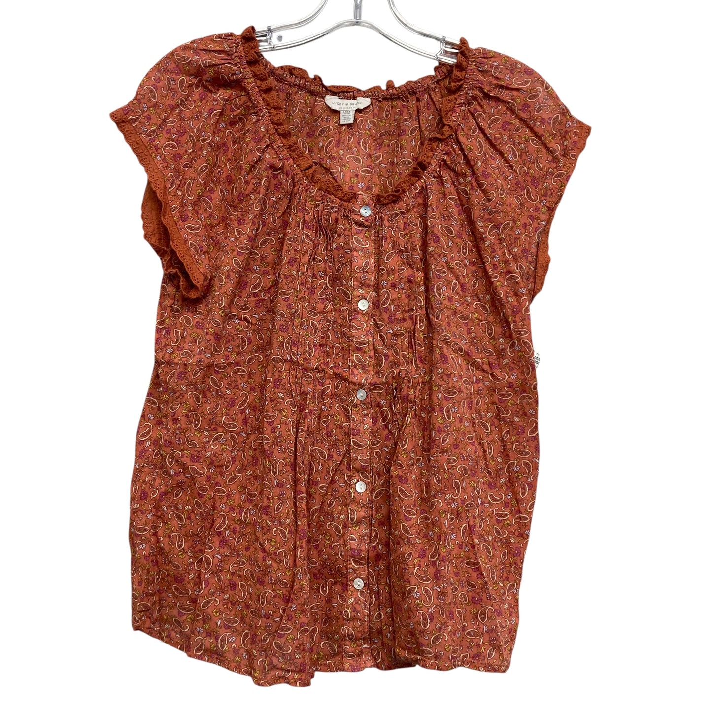 Top Ss By Lucky Brand In Paisley Print, Size:M