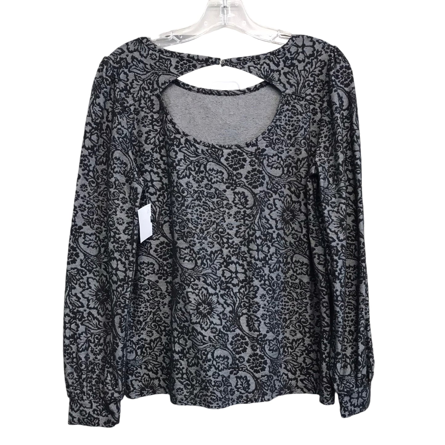 Top Ls By Loft In Black & Grey, Size:M