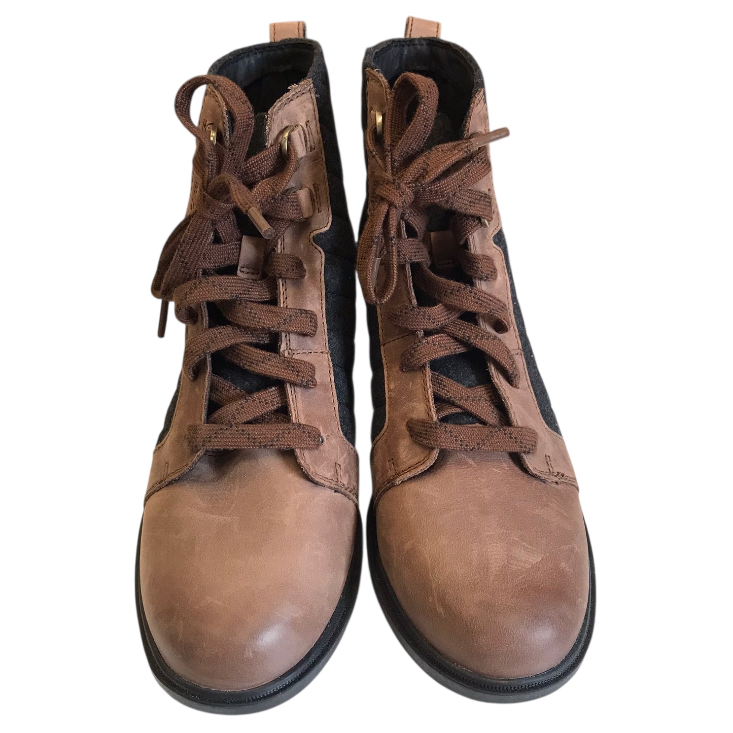 Boots Ankle Heels By Sorel In Black & Brown, Size:9.5
