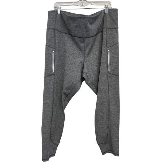 Athletic Leggings By Athleta In Grey, Size:3X