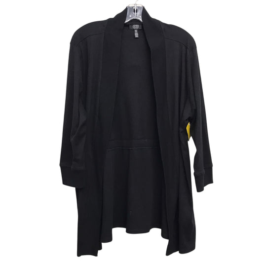 Sweater Cardigan By Jones New York In Black, Size:1X