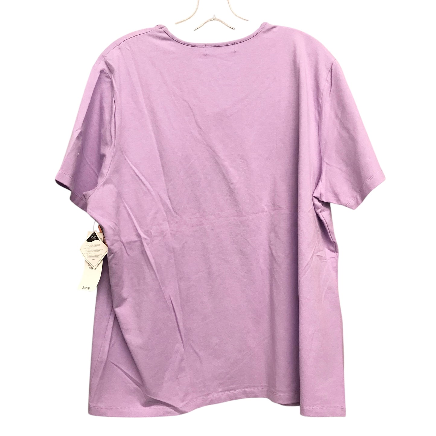 Top Ss Basic By Karen Scott In Purple, Size:1X