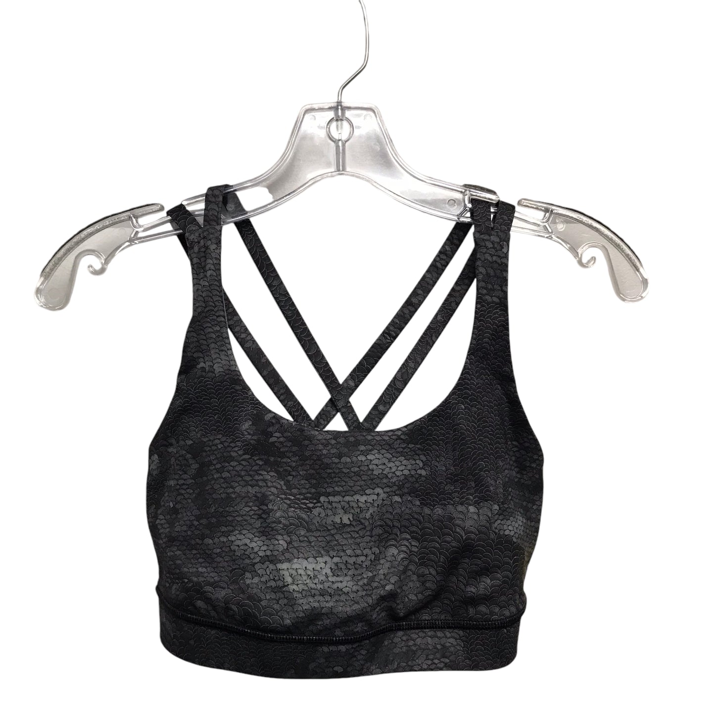 Athletic Bra By Lululemon In Black & Grey, Size:S