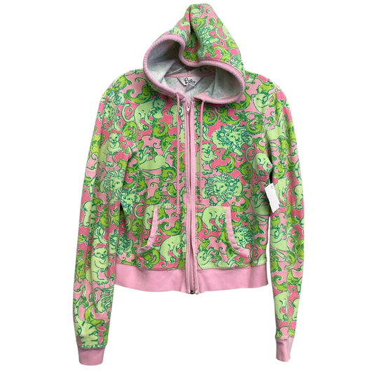 Top Ls Designer By Lilly Pulitzer In Green & Pink, Size:S