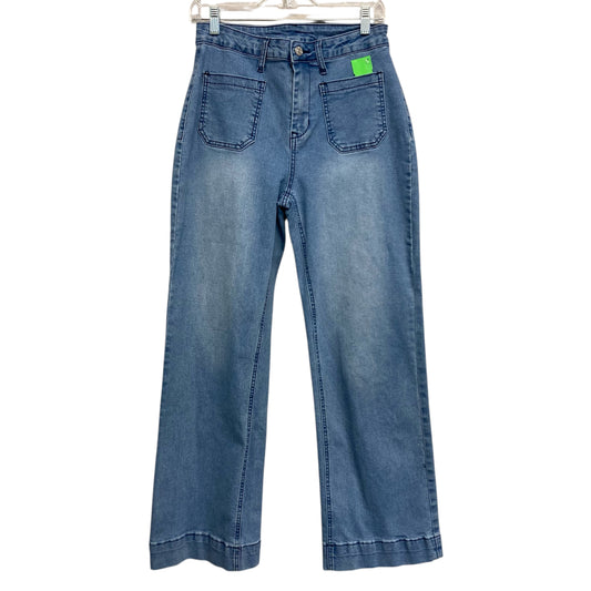 Jeans Wide Leg In Blue Denim, Size:10