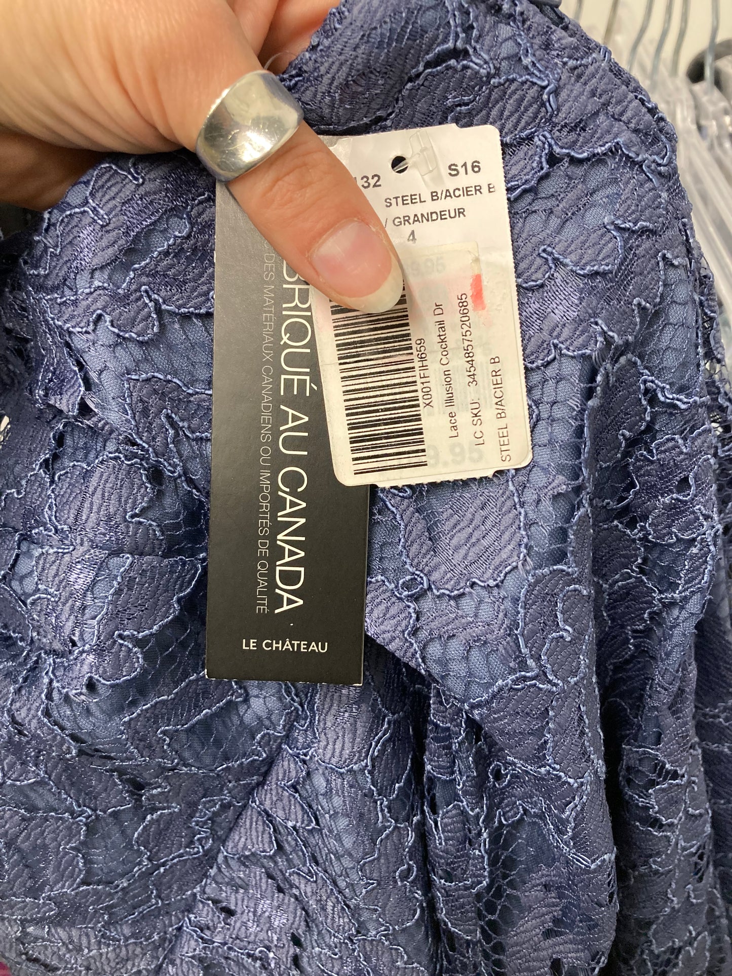 Dress Party Short By Le Château In Blue, Size:S