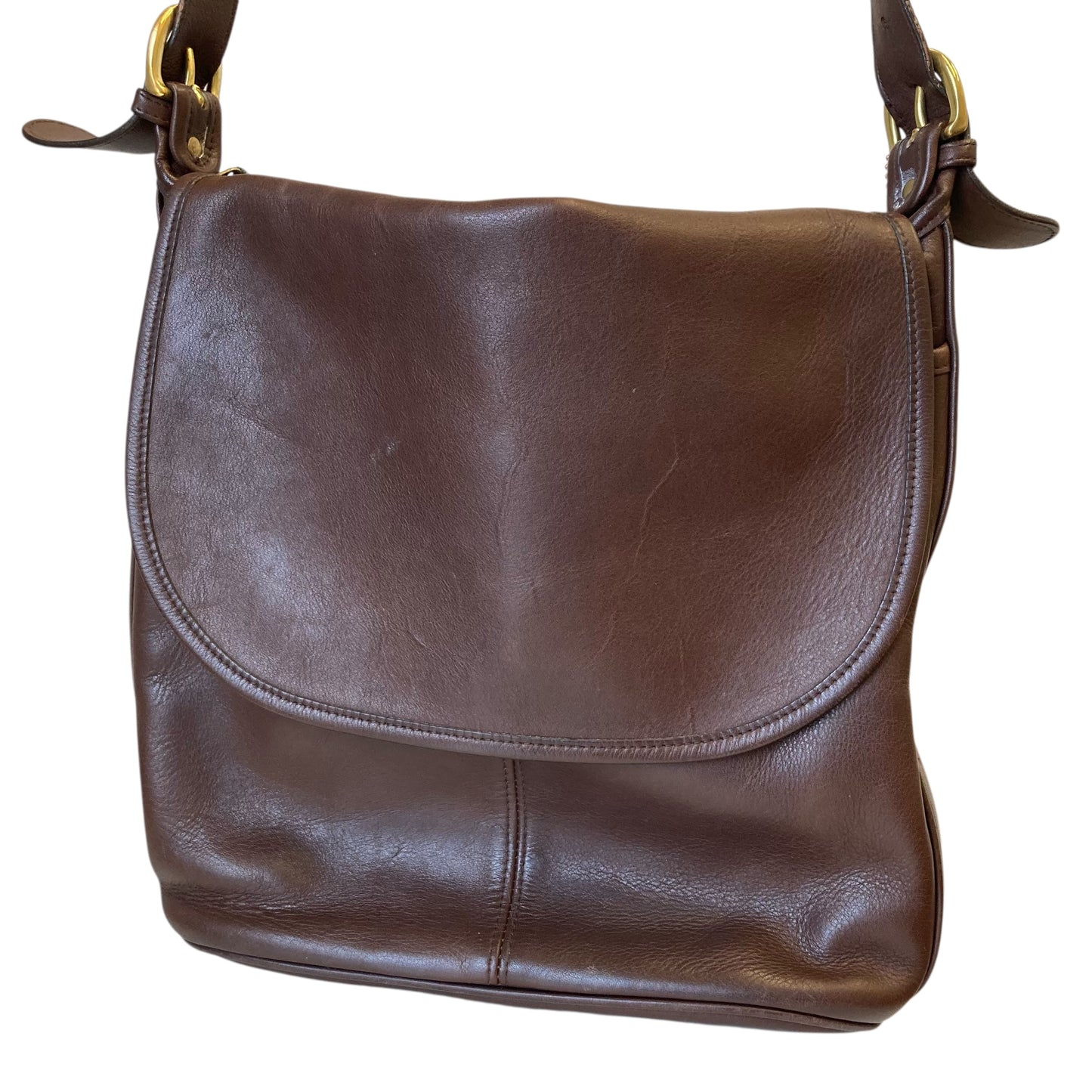 Crossbody Designer By Coach In Brown, Size:Large