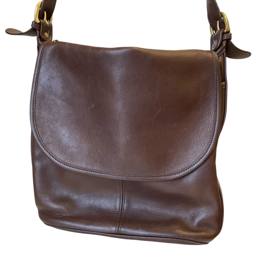 Crossbody Designer By Coach In Brown, Size:Large