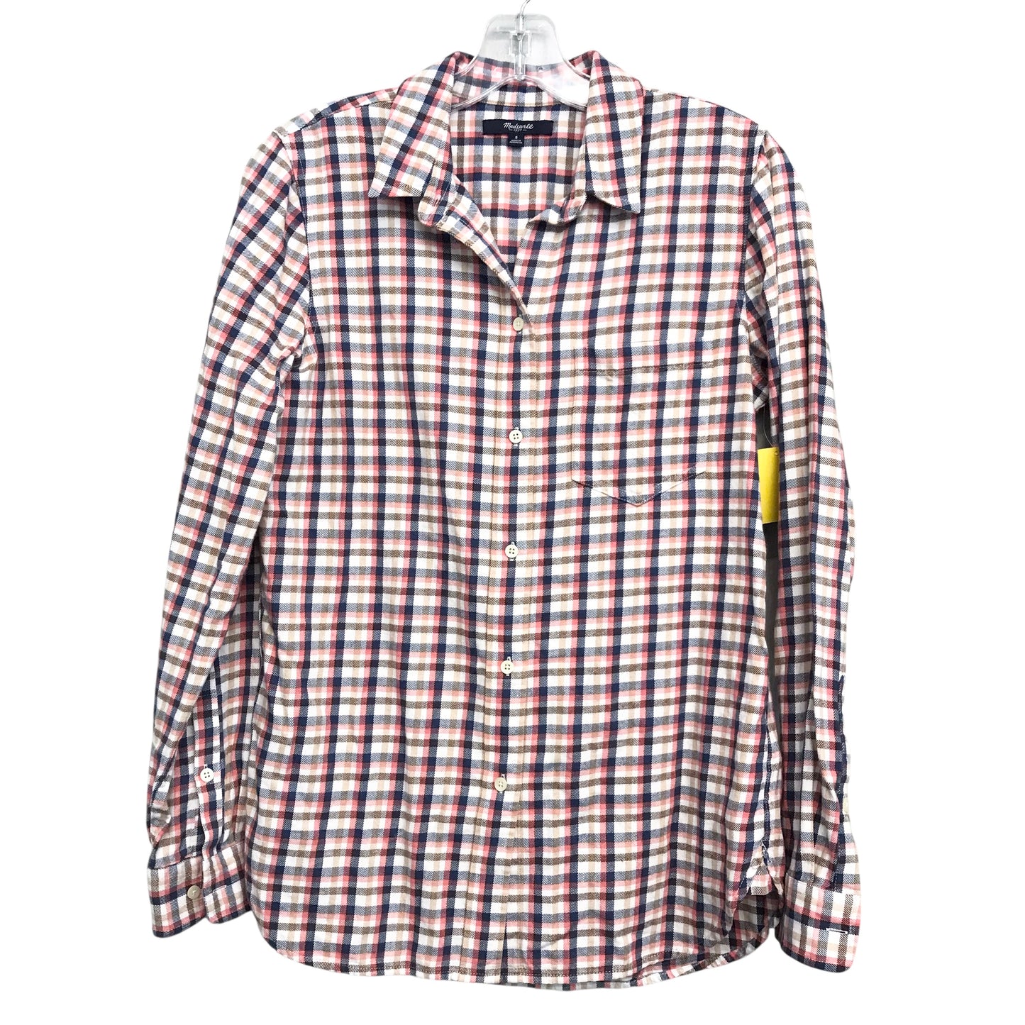 Top Ls By Madewell In Checkered Pattern, Size:S