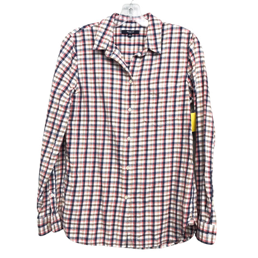 Top Ls By Madewell In Checkered Pattern, Size:S