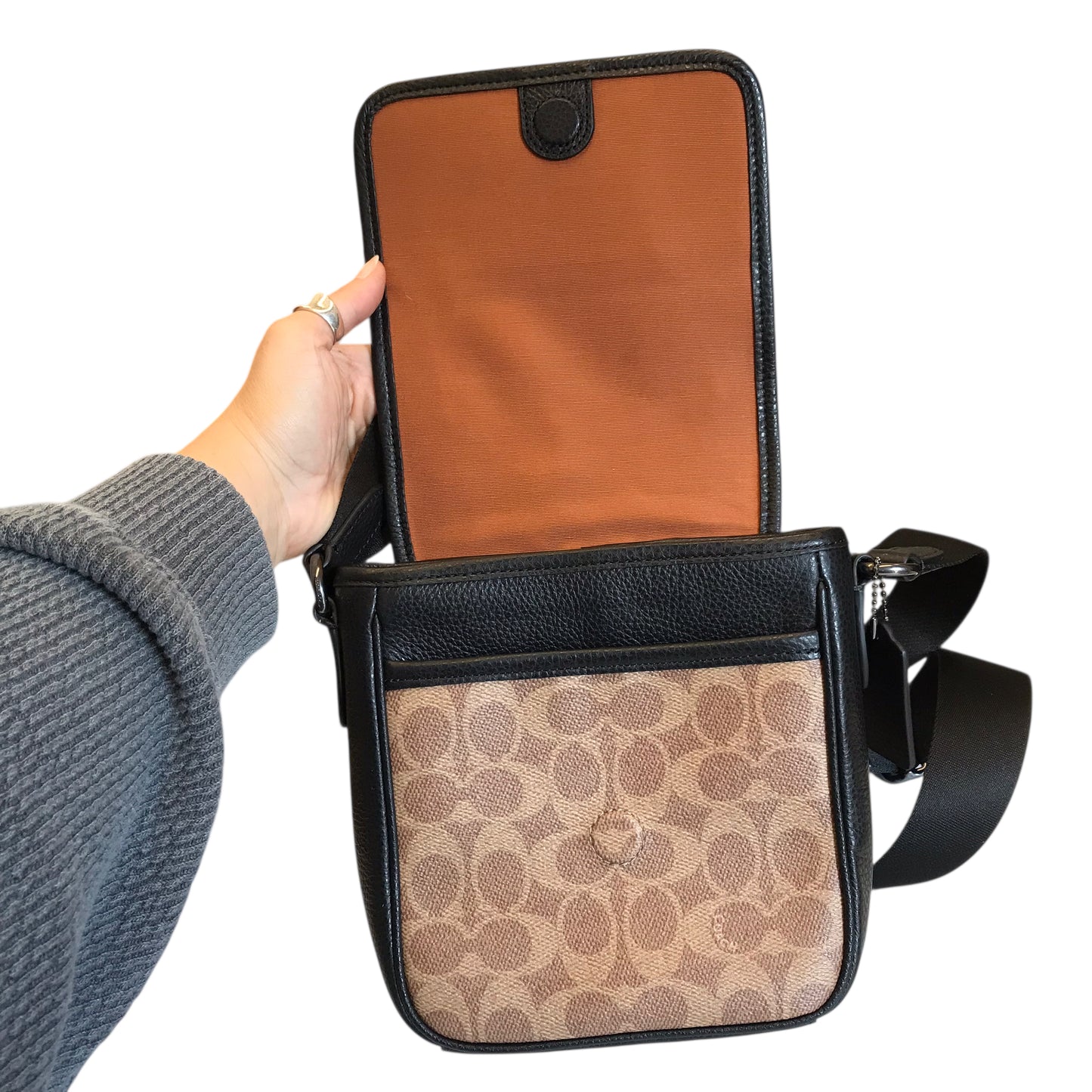 Crossbody Designer By Coach In Black, Size:Medium